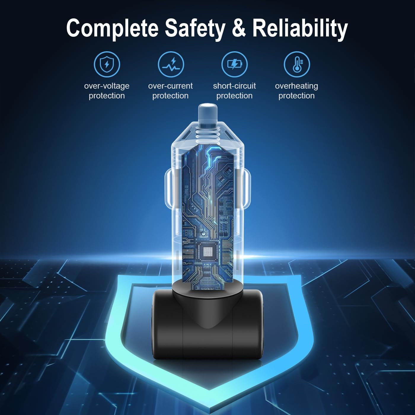 Retractable Car Charger 4 in 1,Smaller Fast Car Phone Charger with Dual Type C Retractable Cords, USB C Car Adapter,Compatible for Phone 16 15 14 13 12,Galaxy,Pixel