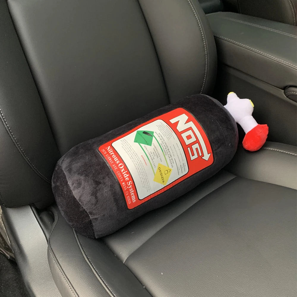 NOS Nitrogen Bottle Head Pillow Swing Pillow Creative Waist Support Improved Neck Pillow Trend Personality Cushion